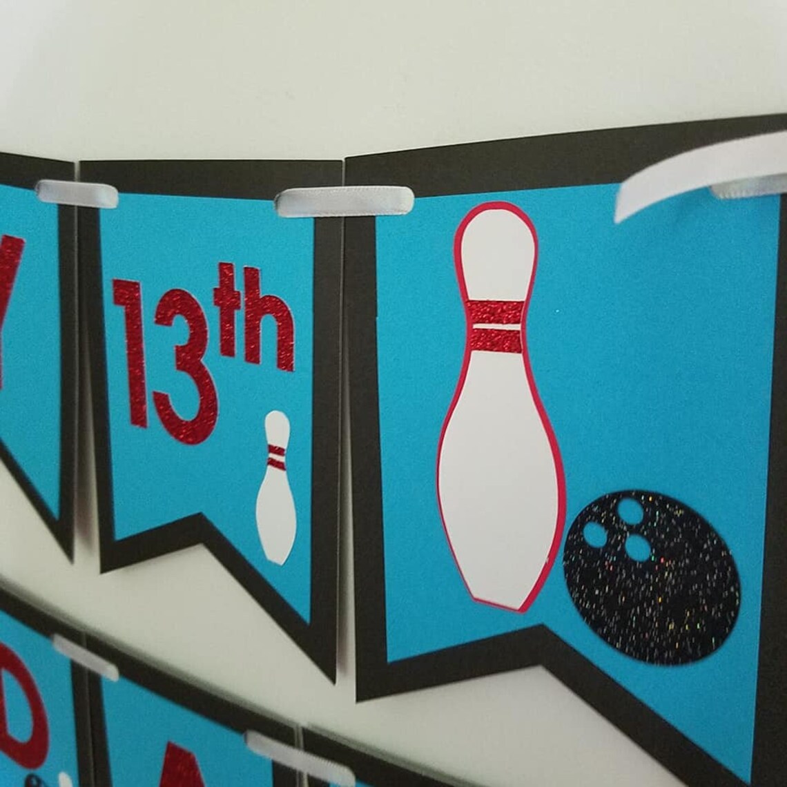 Bowling Birthday Banner Bowling Party Bowling Ball Party Etsy