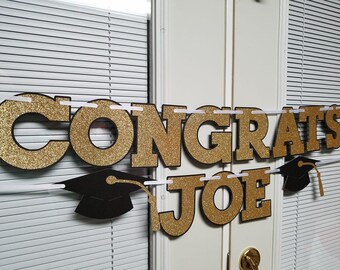 Graduation banner, Congrats Graduate, 2020 graduation, Custom color banner, Graduation decorations ,custom, congrats name banner
