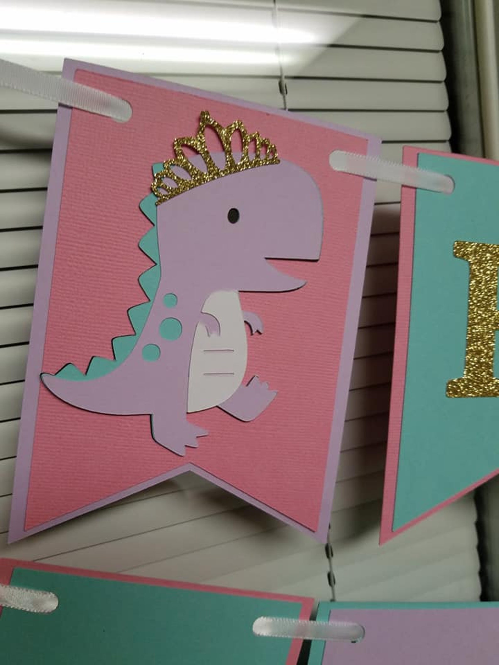 Dinosaur Banner Dinosaur Princhess Banner Girl Dinosaur | Etsy
