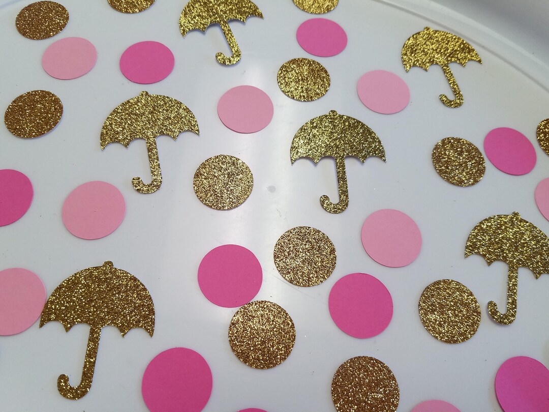 Sprinkle Confetti Confetti Umbrella Confetti Gold Confetti Etsy