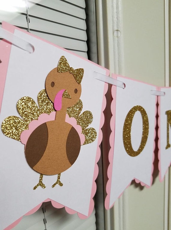 Turkey banner, little turkey banner, thanksgiving 1st birthday, Thanksgiving banner, Turkey birthday banner, 1st birthday banner, turkey