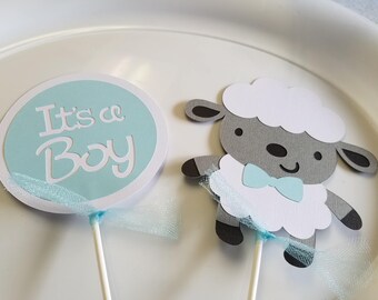 Lamb Its a boy centerpiece, lamb baby shower,lamb centerpiece, It's a boy centerpiece, its a boy decoration,
