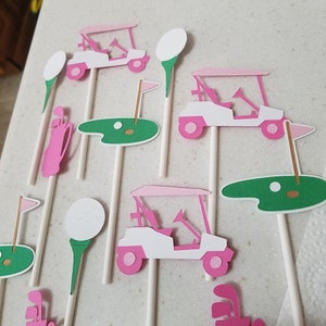 golf cupcake toppers, golf birthday party , golf party decorations, golf table decor, golf,