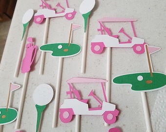 golf cupcake toppers, golf birthday party , golf party decorations, golf table decor, golf,