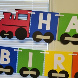 Train birthday banner, train banner, train birthday party, train party decorations, transportation banner, train party