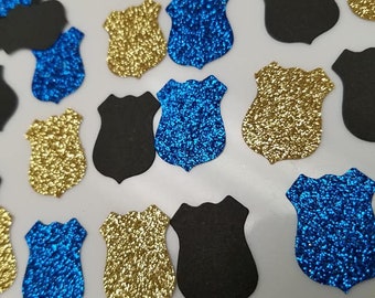 Police confetti, Police badge confetti, 150 pieces, police party decorations, police graduation, police retirement , police party