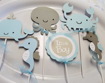 Under the sea Its a boy centerpiece, under the sea baby shower, under the sea centerpiece, under the sea centerpiece, under the sea party