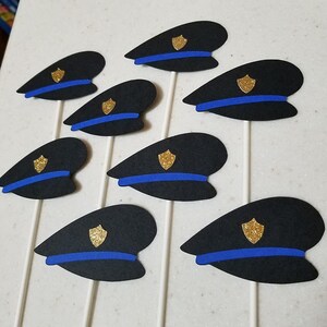 Police cupcake toppers, police decorations, police graduation, police retirement , police party