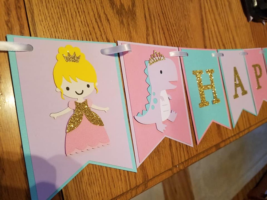 Princess Dinosaur Banner, Dinosaur Banner, Girl Dinosaur Banner ...