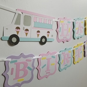 Ice cream birthday banner, Ice cream decorations,  Ice cream banner, Ice cream party, Ice cream sprinkle party