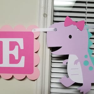 Dinosaur Banner, Dinosaur Princhess Banner, Girl Dinosaur Banner ...