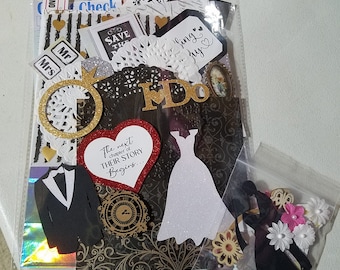 Wedding Junk Journal Kit, Ephemera, Scrapbooking Supplies