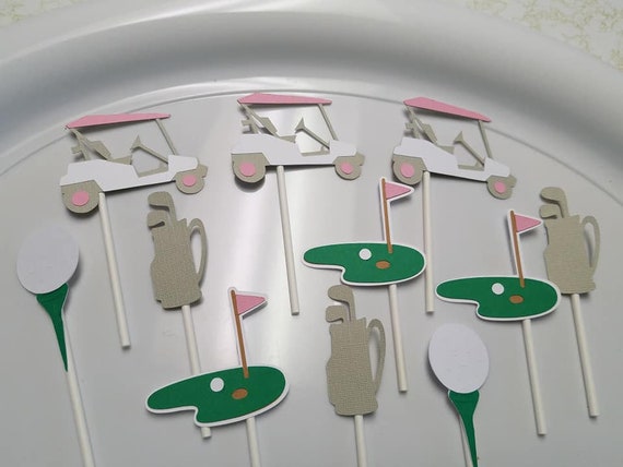 Golf Cupcake Toppers Golf Birthday Party Golf Party Etsy