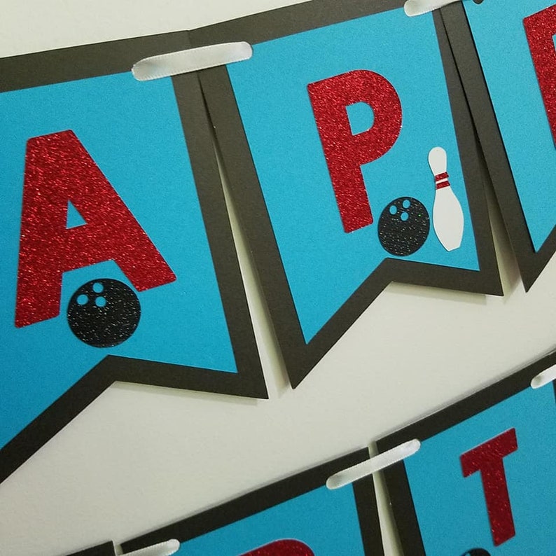 Bowling Birthday Banner Bowling Party Bowling Ball Party Etsy