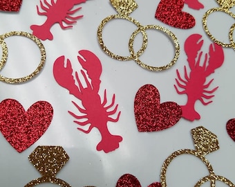 Lobster confetti, your my lobster, 20 in stock, bridal shower confetti, wedding confetti, lobster party, friends party,