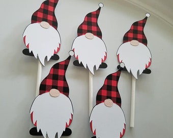 gnome cupcake toppers, gnome party, gnome decorations, Christmas gnome, gnome party decorations