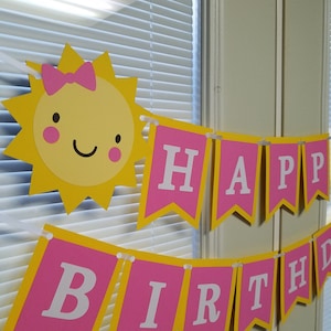 Sunshine banner, sunshine centerpiece, you are my sunshine birthday party