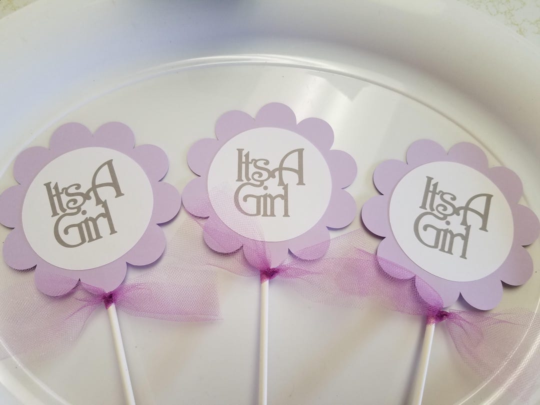 It's a Girl Centerpiece, Flower Centerpiece Sticks, Baby Shower Etsy