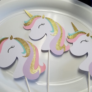 Unicorn centerpiece, Unicorn birthday banner, Unicorn pary decorations, Unicorn party