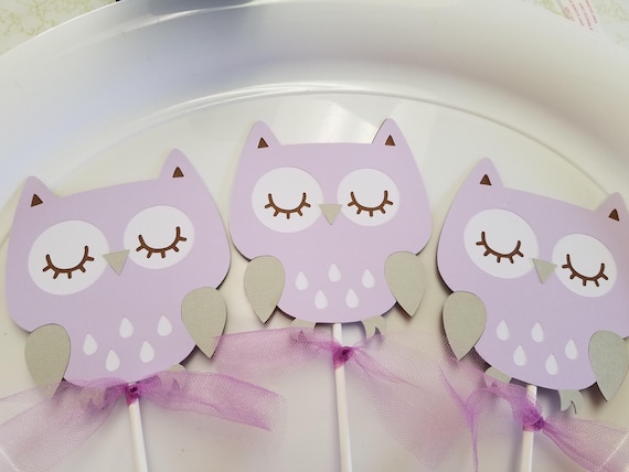 Owl centerpiece sticks owls baby shower owl birthday owl decorations