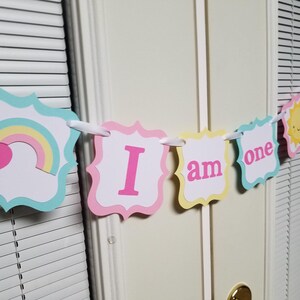 Rainbow banner, Rainbow highchair banner, Rainbow birthday, Rainbow party, sunshine banner, sunshine party, rainbow decorations,