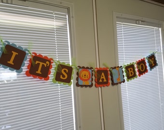 Safari banner, Safari it's a boy banner , safari baby decorations, safari party, safari birthday, safari baby shower, safari decorations