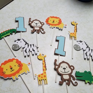Safari cupcake toppers, Jungle cupcake toppers, , safari decorations, safari birthday,  safari decorations, It&#39;s a girl