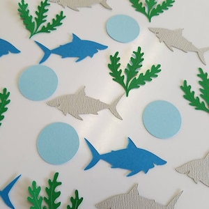 shark confetti, shark table scatter, shark decorations, fish birthday party, fish birthday,  confetti, jumbo confetti table scatter