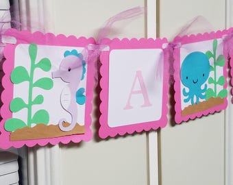 Under the sea It's a girl banner, under the sea baby shower, under the sea banner, baby shower banner, under the sea party, boy baby shower