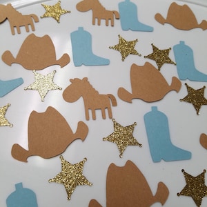 Cowboy confetti, cowboy party, cowboyl birthday, horse confetti, confetti, jumbo confetti, table scatter
