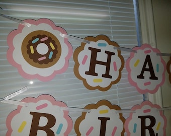Donut birthday banner , donut party, donut birthday party, donut grow up, donut birthday, donut decorations, donut centerpiece, donut favors