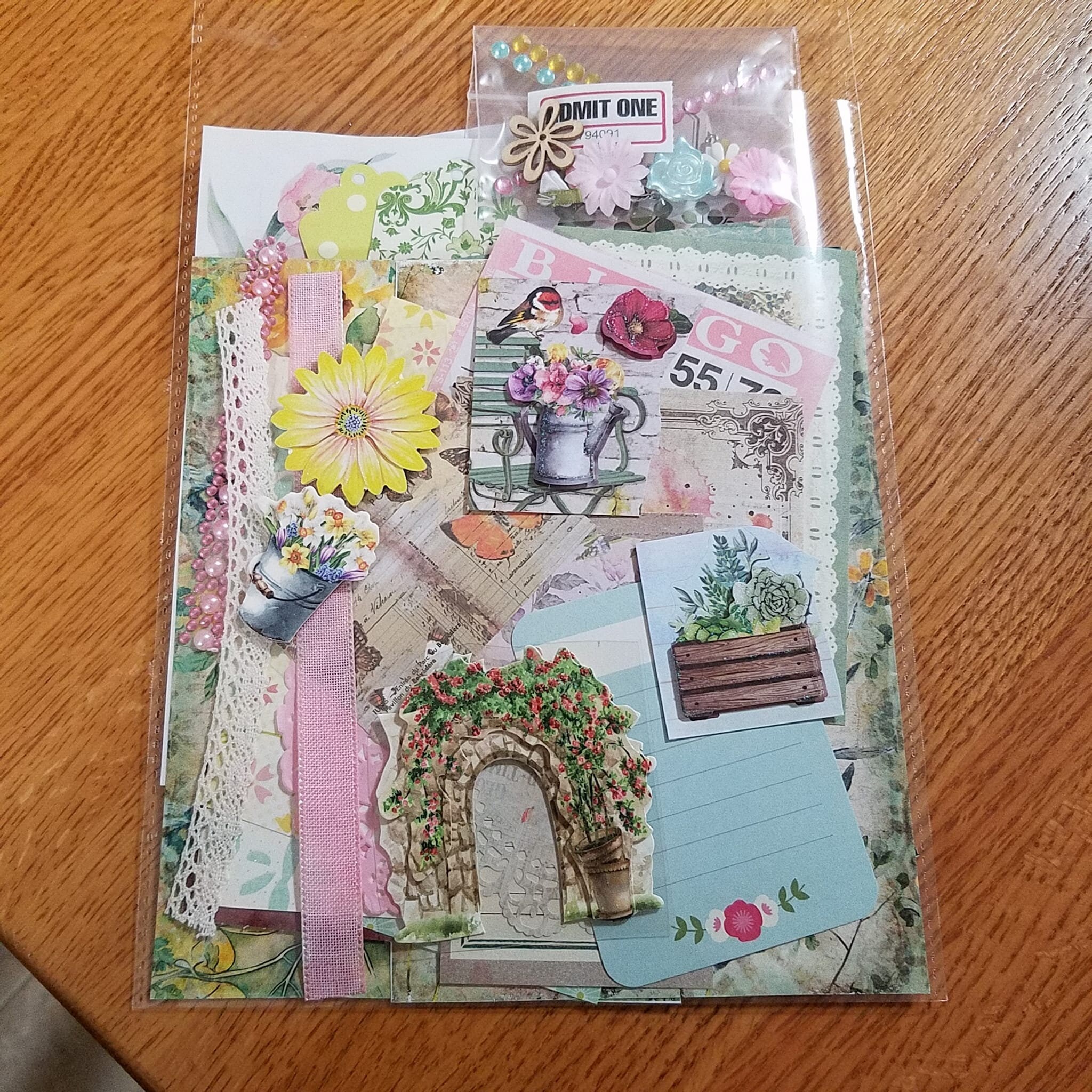 Into the Garden Junk Journal Kit, 60 Plus Items, Garden Party Mystery ...