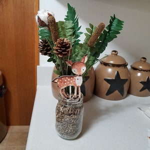 Deer centerpiece stick, woodland centerpiece stick, deer party, deer baby shower