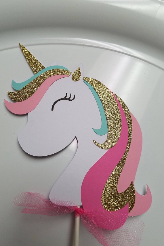 unicorn cake topper unicorn birthday banner unicorn pary etsy