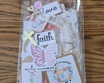 Junk journal kit, religious, faith, Christian,scrapbook kit