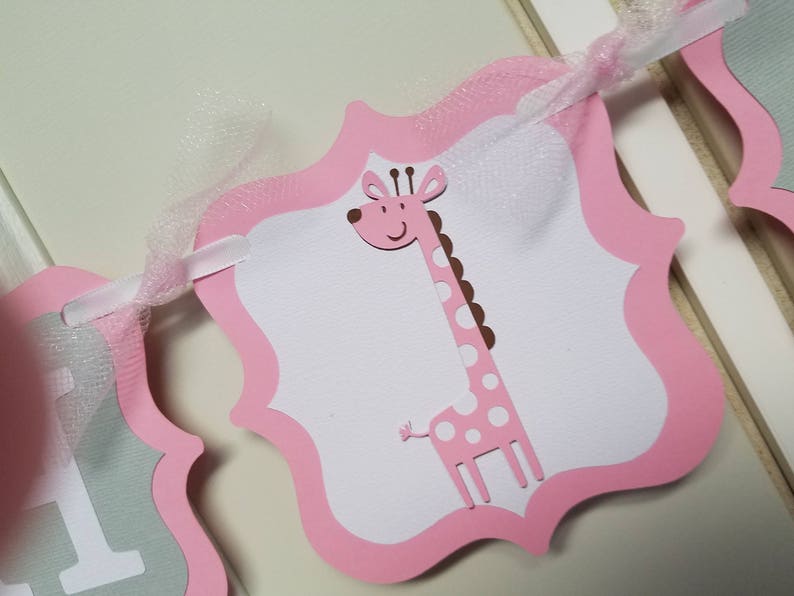 Giraffe Baby Shower Banner Giraffe Banner Giraffe Party Etsy
