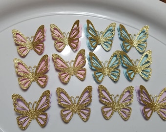 Butterfly die cuts, butterfly birthday party, butterfly party decoration, butterfly wedding, butterfy baby shower, 3 D paper butterfly