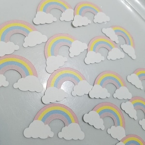 Rainbow confetti, rainbow table scatter, sunshine party, rainbow birthday, rainbow party decorations