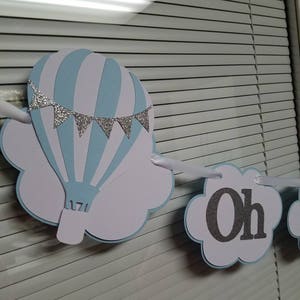 Hot air balloon banner, Hot air balloon baby shower,  Hot air balloon decorations, hot air balloon party, hot air balloon birthday