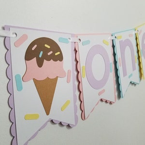 Ice cream birthday banner, Ice cream decorations,  Ice cream banner, Ice cream party, Ice cream sprinkle party