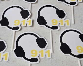 Dispatcher cupcake toppers, dispatcher cupcake toppers, medical cupcake toppers