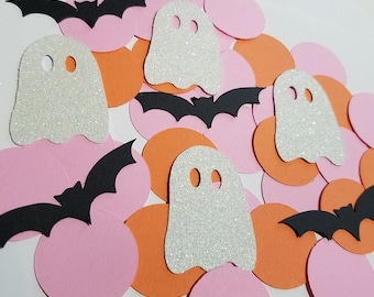 Ghost confetti, bag confetti, Halloween confetti, Spooky One, spooky one party, spooky one decorations, halloween cupcake toppers, halloween