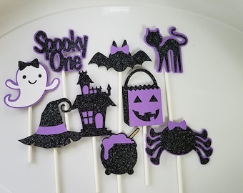 Spooky One halloween cupcake toppers, spooky one party, spooky one decorations, halloween cupcake toppers, halloween party