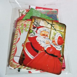 Christmas junk journal kit, 60 plus items, Christmas mystery kit, Christmas scrapbook supplies, Christmas ephemera, Santa journal kit,