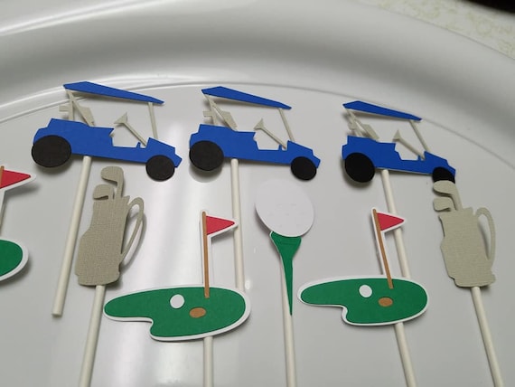 Golf Cupcake Toppers Golf Birthday Party Golf Party Etsy