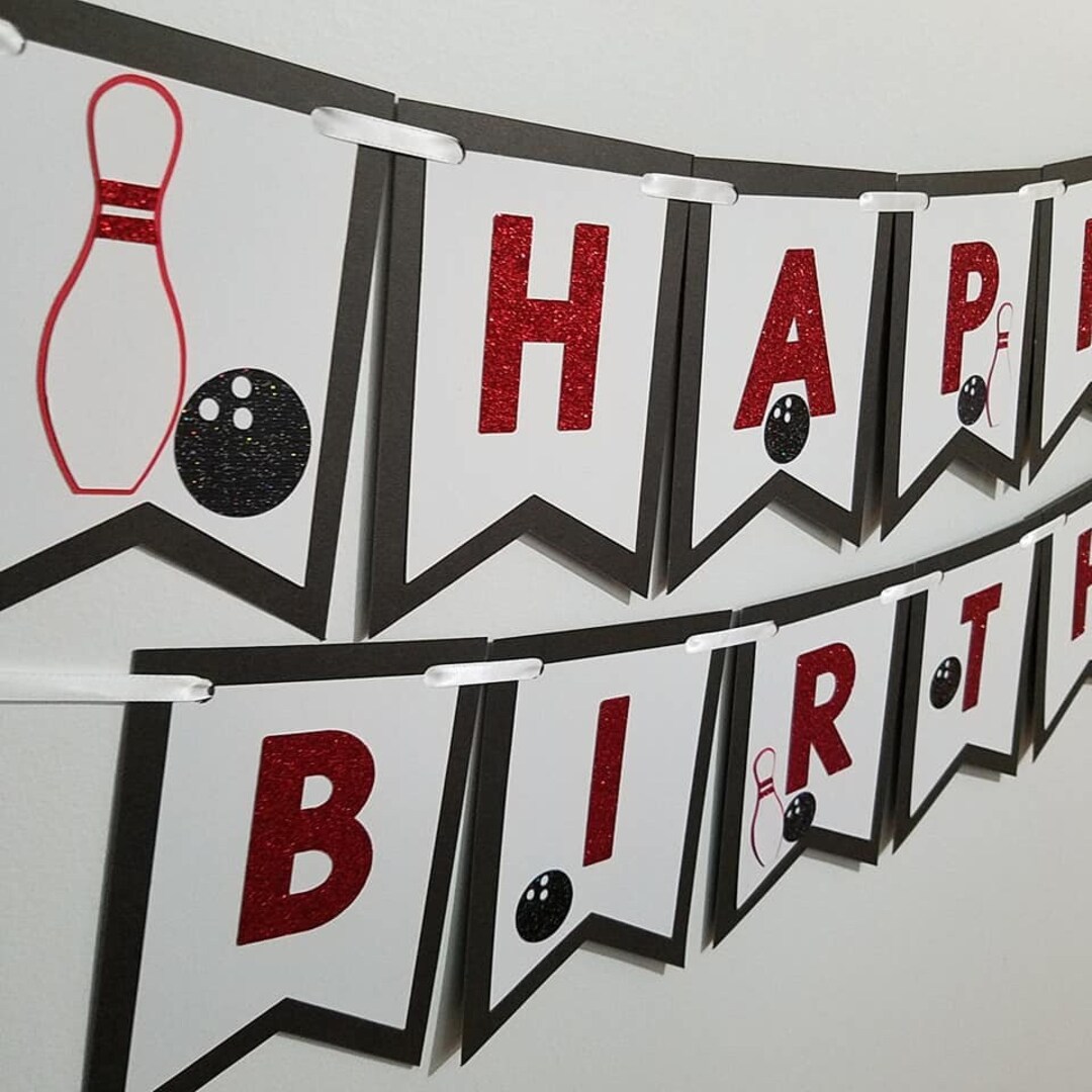 Bowling Birthday Banner, Bowling Party, Bowling Ball Party Decorations