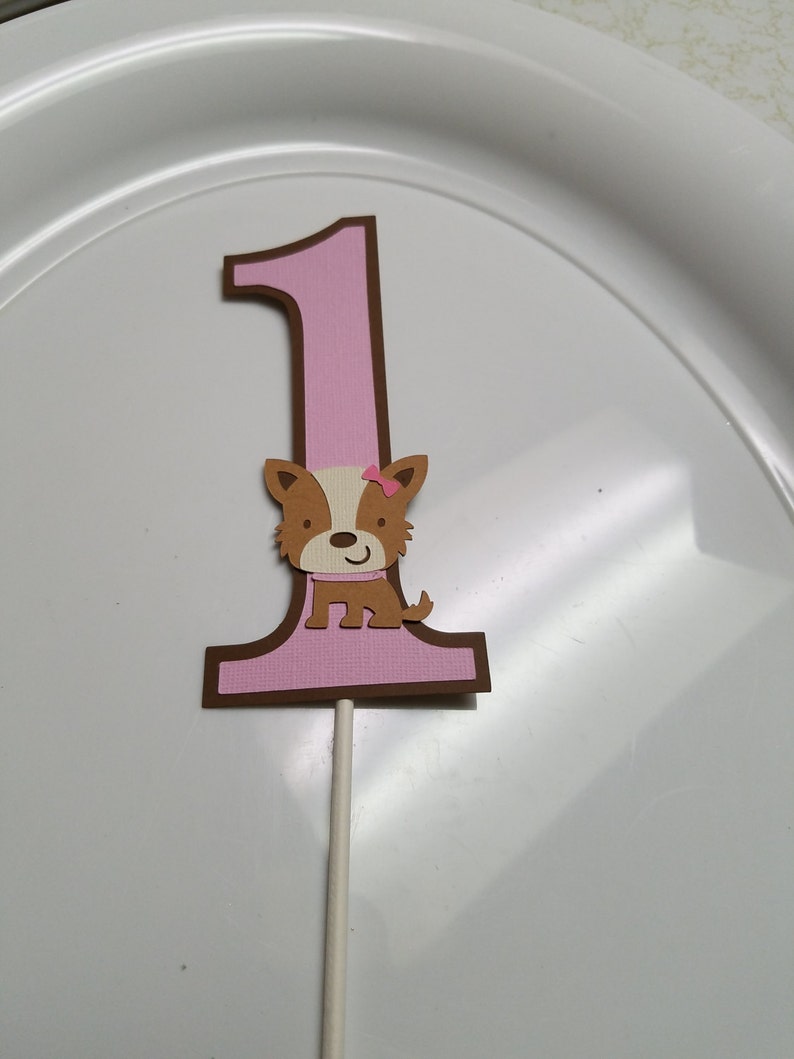Puppy centerpiece puppy birthday party puppy party decorations dog party Puppy cake topper dog centerpiece puppy birthday