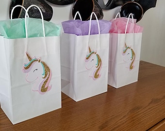 Unicorn favor bag, unicorn treat bag, unicorn party favor, unicorn party, unicorn birthday, unicorn pastel, pastel unicorn, unicorn