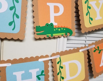 Safari Happy birthday banner, jungle birthday banner, safari decorations, safari birthday,  safari decorations, It's a girl