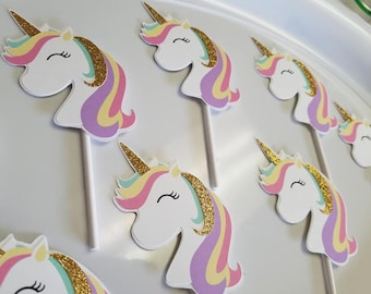 Unicorn cupcake toppers/ Unicorn Birthday/ Unicorn party decorations, Unicorn party, Unicorn Birthday